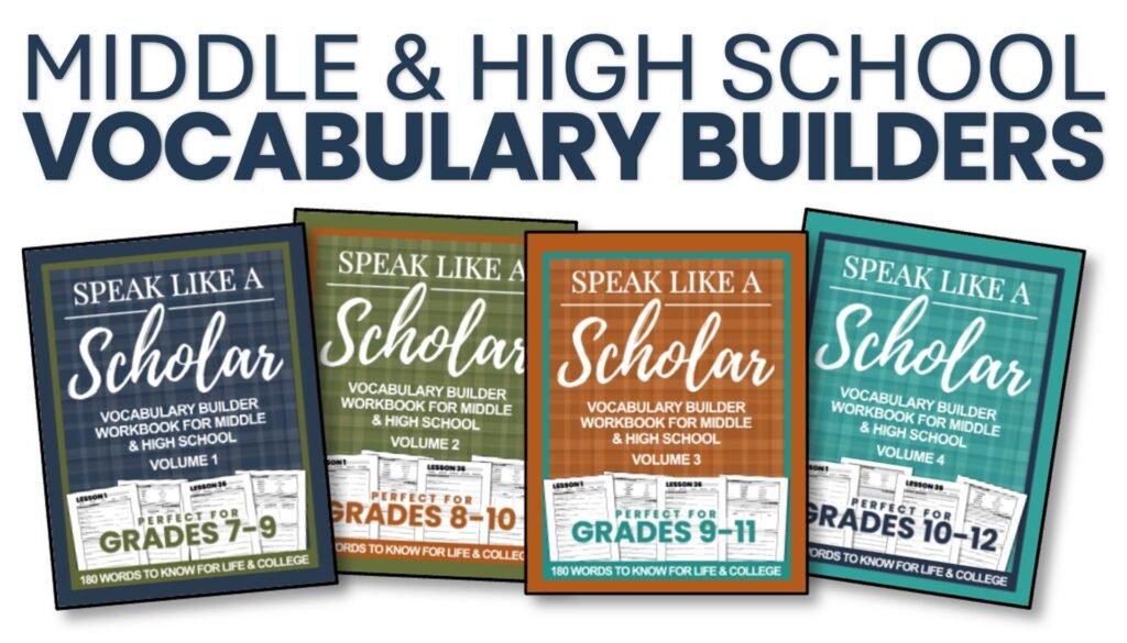 Middle High School Vocabulary Builder Workbooks